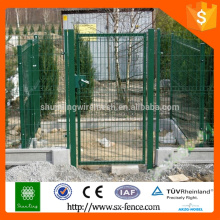 Porta de cerca de arame de metal verde com certificação ISO9001 e CE